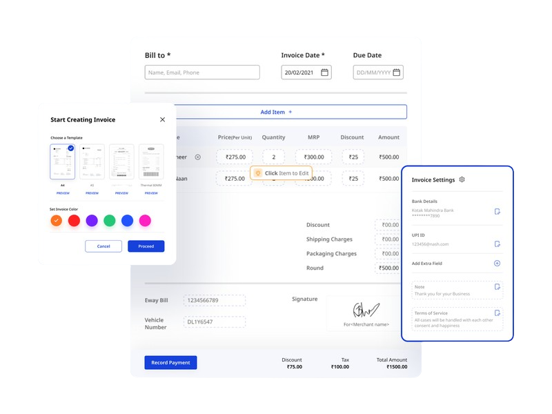 invoice screenshoot